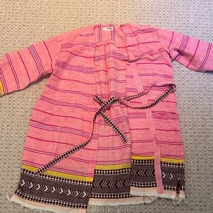 Lemlem Pink Striped Swim Cover-Up